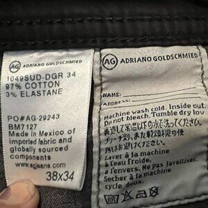 AG Adriano Goldschmied Men's 38x34 The Protege Straight Leg  Pants EUC